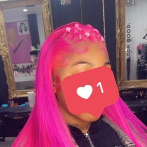Lava girl wig with ombre highlights